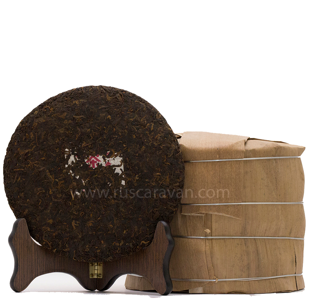 0612к Чай прессованный черный Пуэр Шу "Фухай, 7576" 2012г ци цзы бин, 357гр