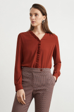 22236 Блузка женская (красно-терракотовый)