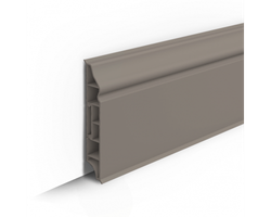 Плинтус ПВХ Идеал Дюра фигурный 036 Платиново-серый 80х16х2200 мм