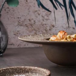 Тарелка глубокая 350 мл d 23 см h6,5 см для пасты/супа Brown Untouched Taiga P.L. Proff Cuisine [1]