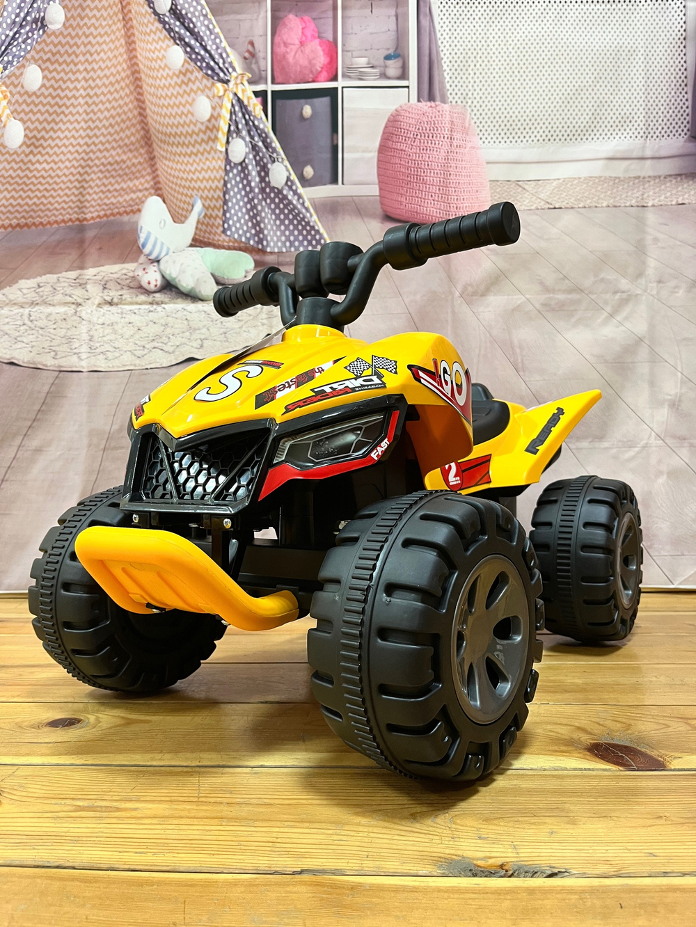 Детский электромобиль квадроцикл (6V4.5AH) TR118-1 (желтый)