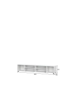 Модульная стенка со шкафом Белый текстурный 230х35х135