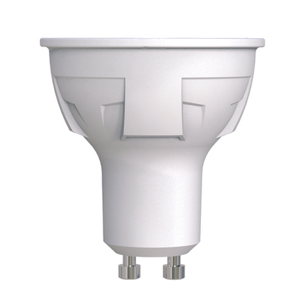 LED-JCDR 6W-WW-GU10-FR-DIM PLP01WH Лампа светодиодная. диммируемая. Форма JCDR. матовая. Серия ЯРКАЯ. Теплый белый свет 3000K. Картон. ТМ Uniel