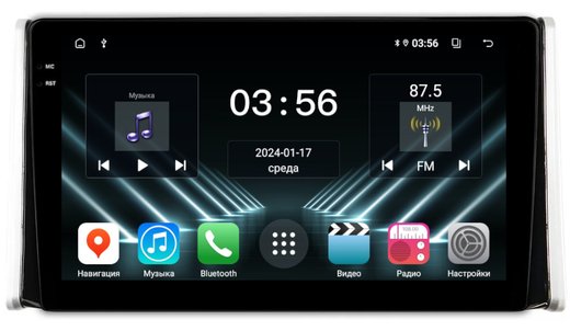 Магнитола для Toyota RAV4 5 2019-2022 (Китай) - FarCar DX10-8014F4 монитор 10.36" IPS на Android 13, 4+64Гб, CarPlay