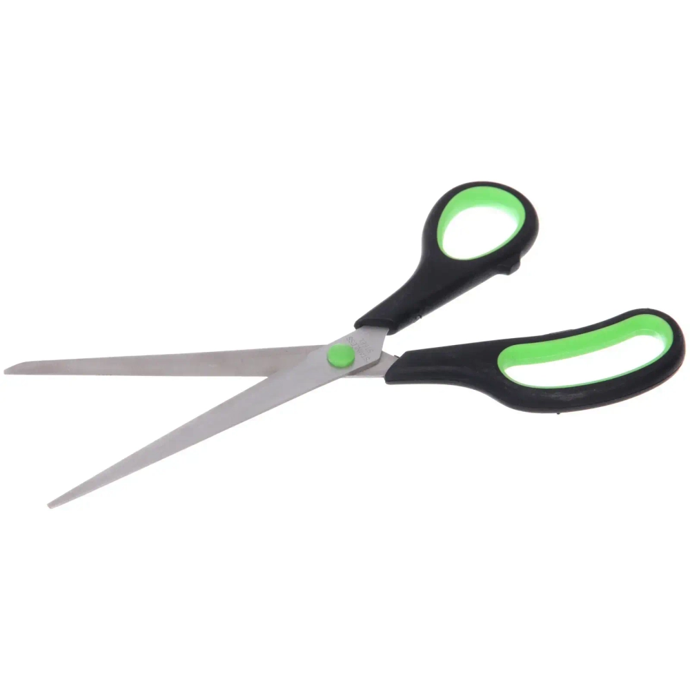 Ножницы универсальные бытовые «VOSTOK MARKET», цвет чёрный / зеленый, 23*7см (блистер Селфи)