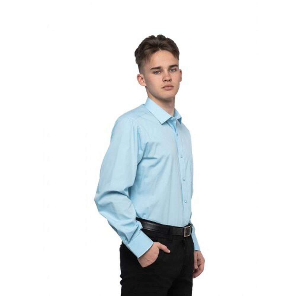 Нежно-голубая подростковая сорочка IMPERATOR, хлопок 80%