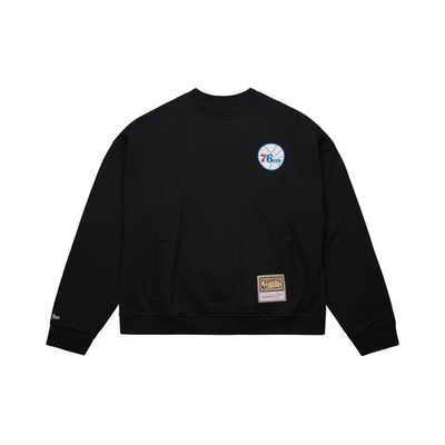 Толстовка Mitchell&Ness NBA Oversweep Crewneck Philadelphia 76ers Sweatshirt Black
