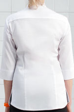 Рубашка - китель с прямой застежкой белая женская