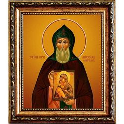 Михаил Сингелл, Константинопольский преподобный. Икона на холсте.