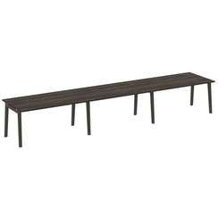 Onix Wood Стол переговорный (3 столешницы) OW.PRG-3.4 Дуб Мали/Дуб Темный/Металл Антрацит 4740*980*7