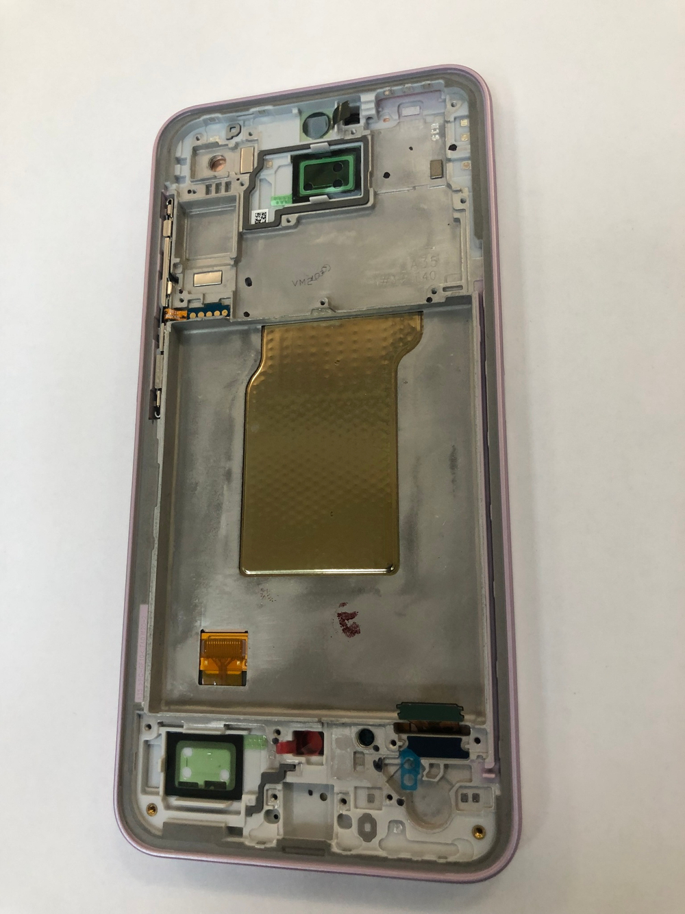 Дисплей в сборе с тачскрином и рамкой для Samsung A356 Galaxy A35 Lilac (Лиловый) Оригинал