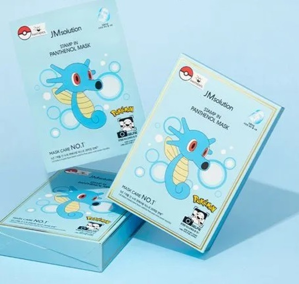 [JM Solution] stamp in panthenol mask pokemon - Восстанавливающая тканевая маска с пантенолом, 30 мл