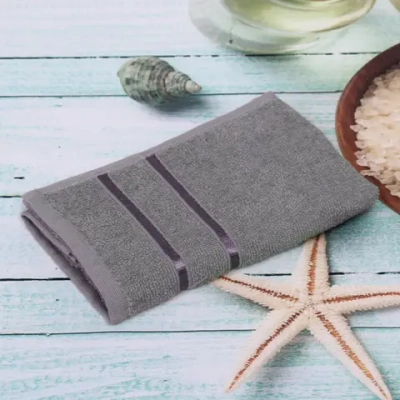 Полотенце махровое 30*60см «LUNA» цвет серый 10330 плотность 360гр/м2