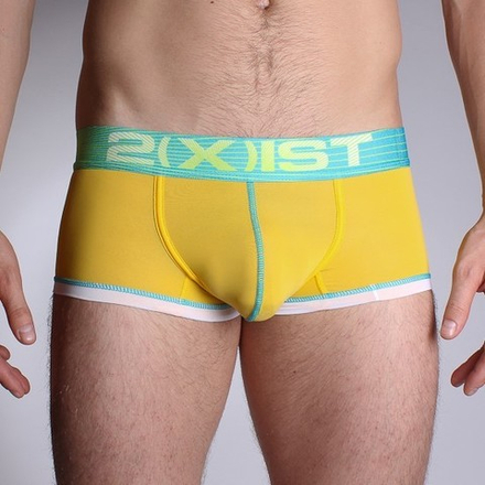 Мужские трусы хипсы желтые 2xist Neon  Yellow Boxer