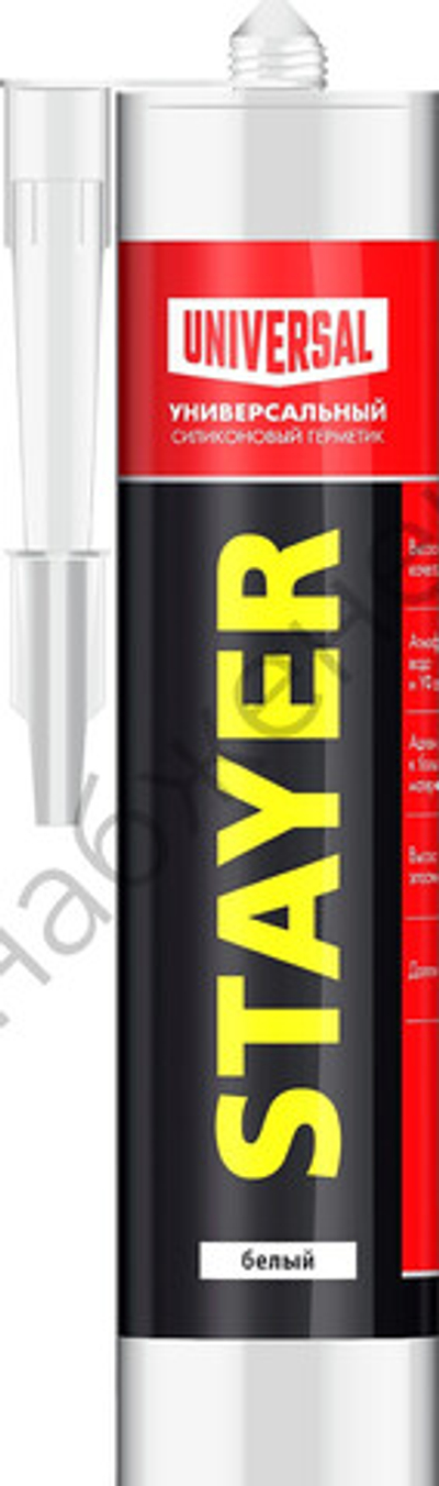 STAYER 260 мл белый, Силиконовый герметик универсальный, MASTER (41213-0)