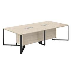 SP.0102.AR.AR.AN / Стол переговорный 2800х1400х750 / столешница:акация равелло, подстолье:акация равелло, металлокаркас:антрацит, лючок:серый