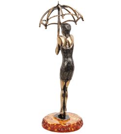 Народные промыслы AM- 268 Фигурка «Дождь» (латунь, янтарь)