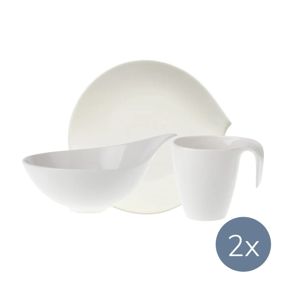 Villeroy & Boch Набор для завтрака Flow на 2 персоны 10-3420-2640 + 10-3420-9651 + 10-3420-3810
