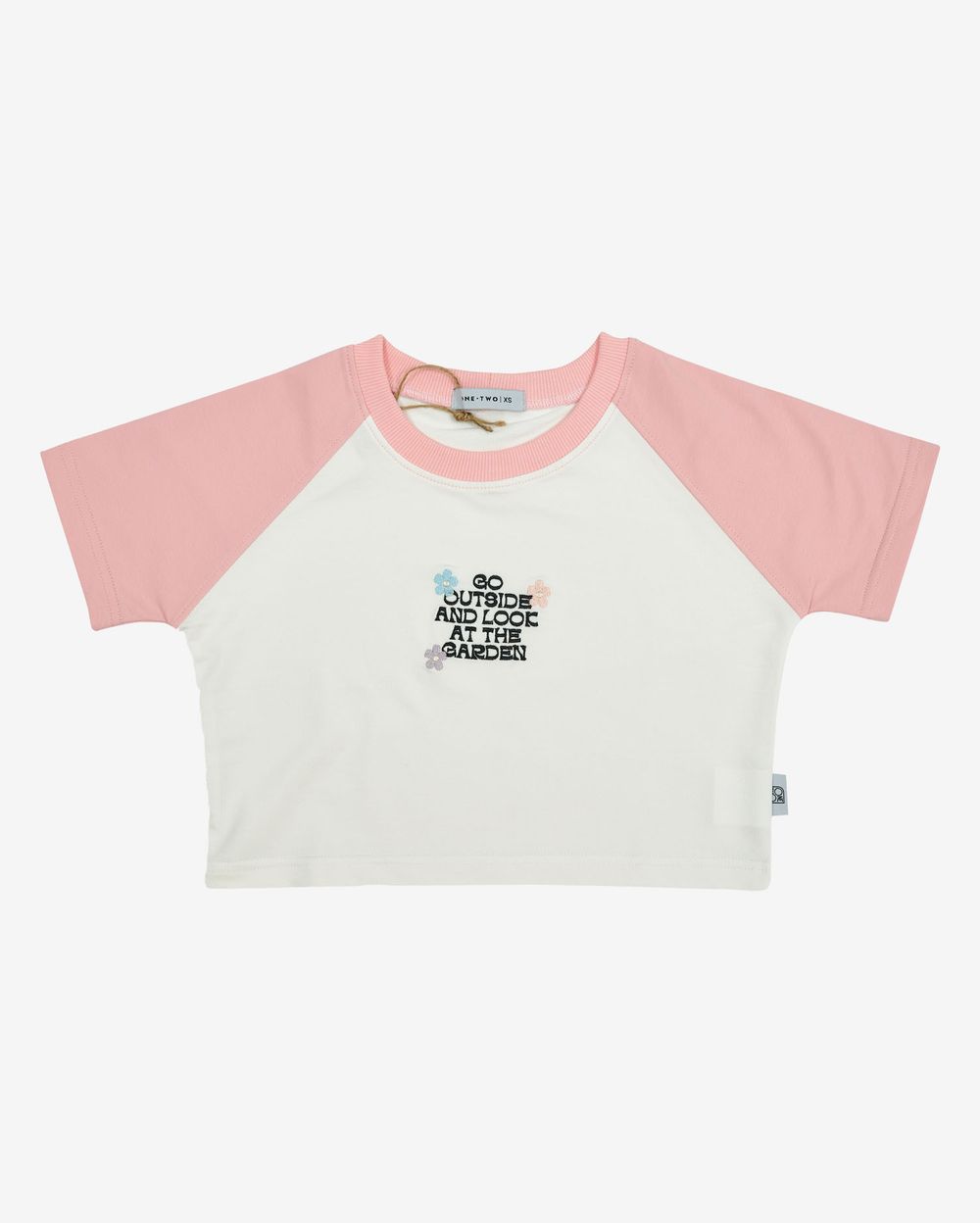 Топ One Two Raglan Crop Duo Tofu & Crystal Rose