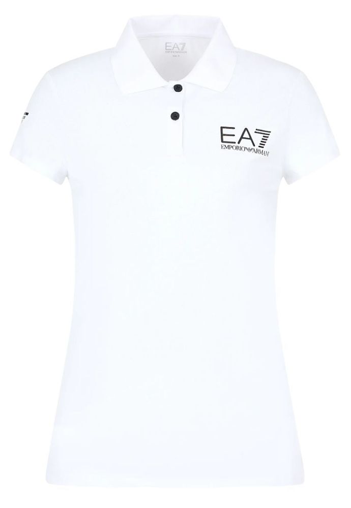 Женское поло EA7 Woman Jersey Polo Shirt - белый
