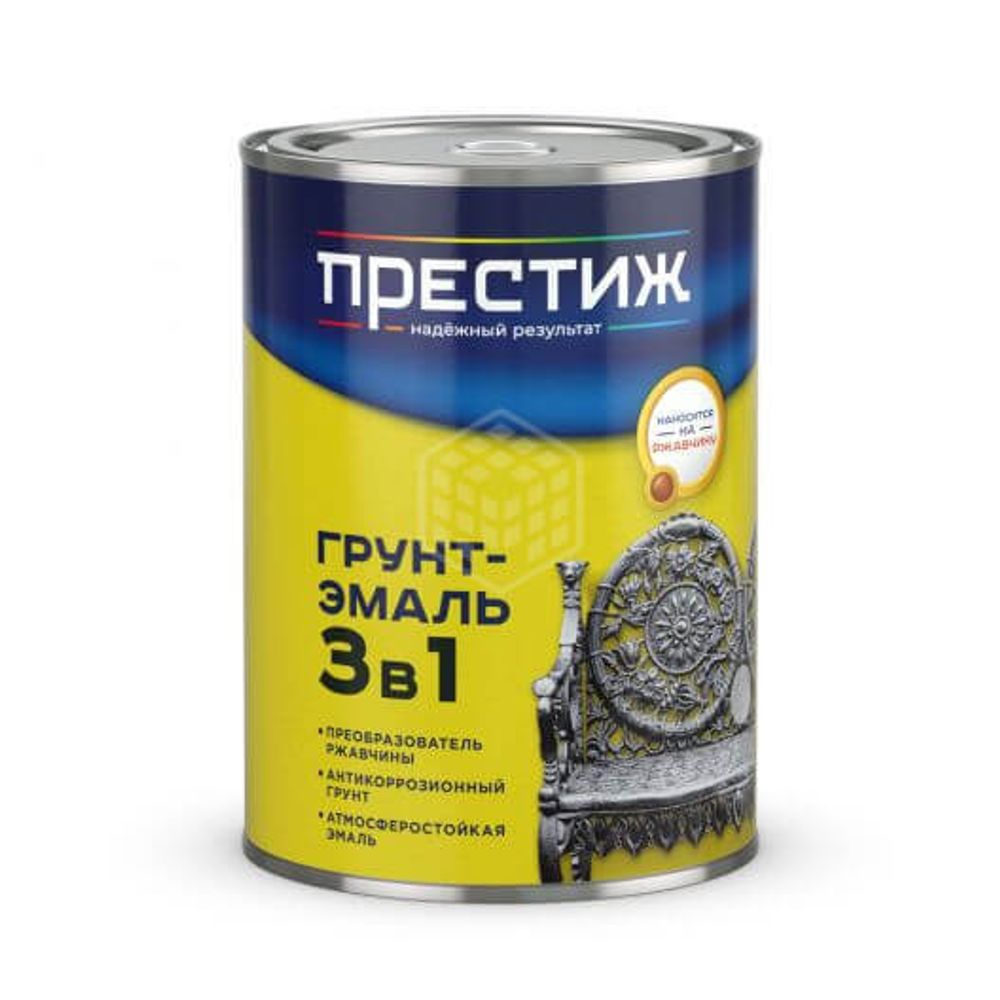 Грунт-эмаль 3 в 1 коричневый 0,9 кг Престиж