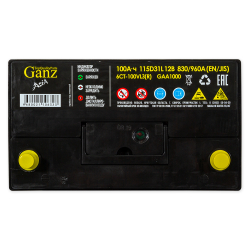 Аккумулятор GANZ ASIA 100 А/ч обратный R+ 304x173x220 D31 EN 830 А