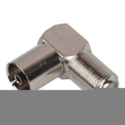 Переходник ЭРА R-A03 гнездо F-гнездо TV угловой