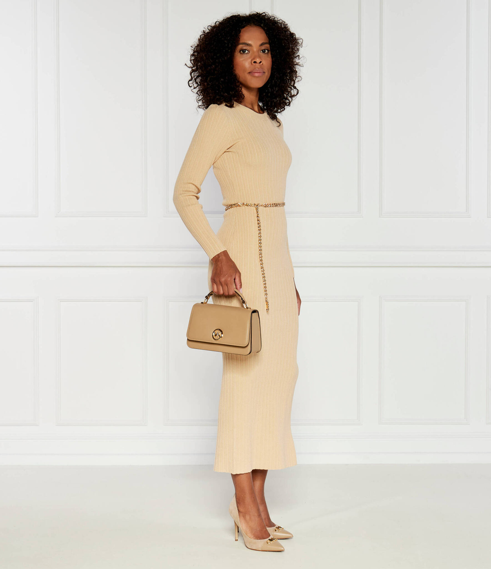 Кожаная сумка-трапеция Michael Kors - бежевый(30T4GD8S6L)