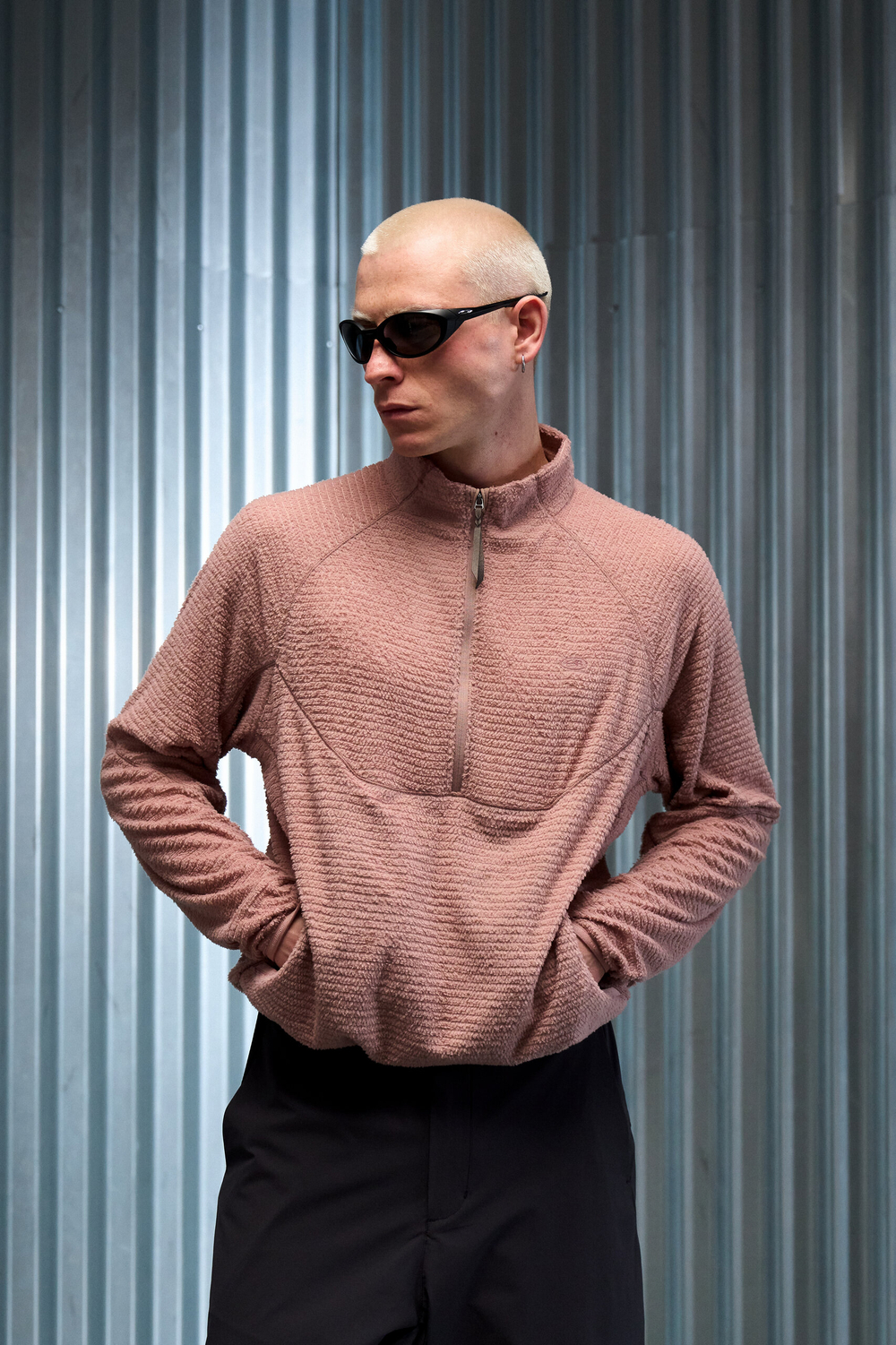 Лонгслив Nothomme Blue P-down Lightweight Half-zip Longsleeve "Lotus Mist Powder"