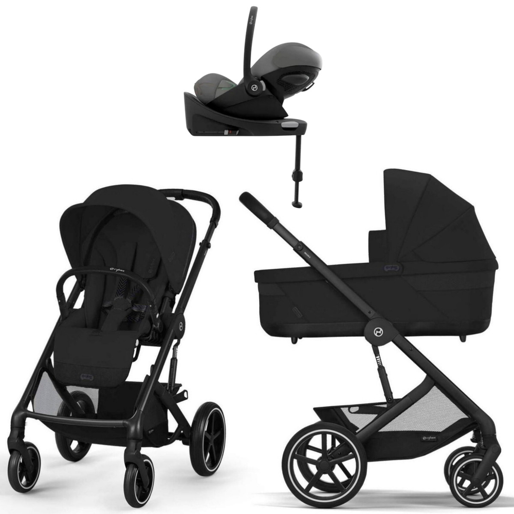 Коляска Cybex Balios S Lux BLK complete Cloud G Lava Grey Base G 4 в 1 Moon Black с дождевиками