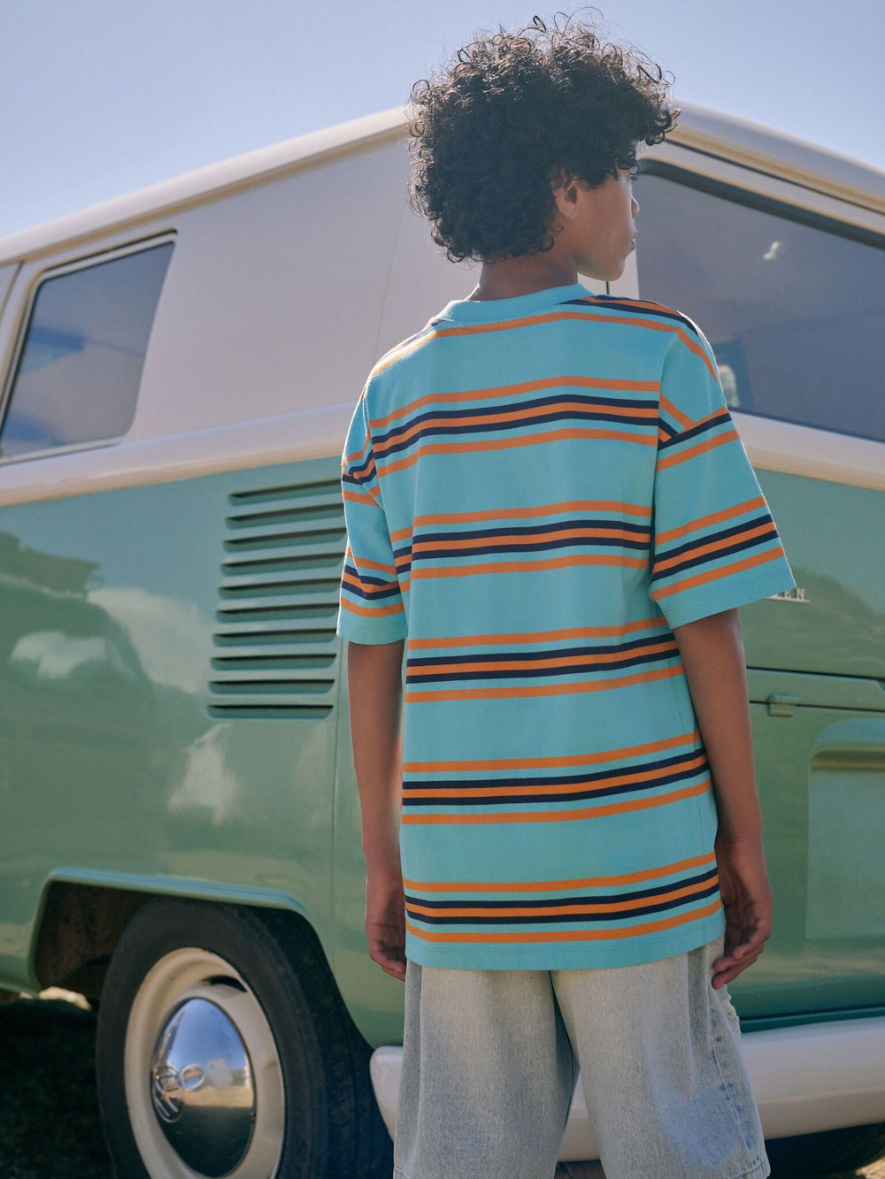 Футболка для мальчика Next AG3-613, Голубой, Оранжевый