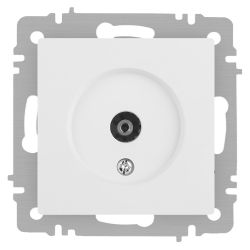 Розетка Intro Accent 6-301-01М TV одиночная, IP20, СУ, белый матовый | Intro