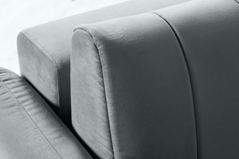 Barcelona диван-кровать трехместный прямой, велюр серый