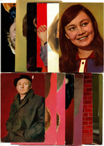 №125 Открытки Артисты и актёры СССР 1970–1980-е г. 25 штук. Цветные, чистые, без повторов