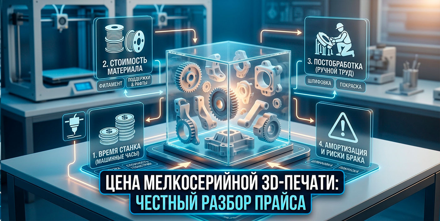 Как формируется цена на мелкосерийную 3D-печать в Новосибирсе: честный разбор прайса