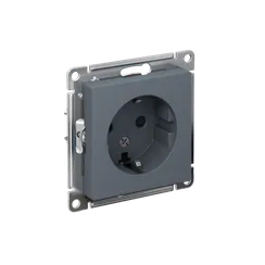 Розетка 1-м СП AtlasDesign 16А IP20 с заземл. защ. шторки механизм грифель SE ATN000745