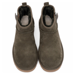 Ugg Mens Classic Ultra Mini Zip Boot Khaki