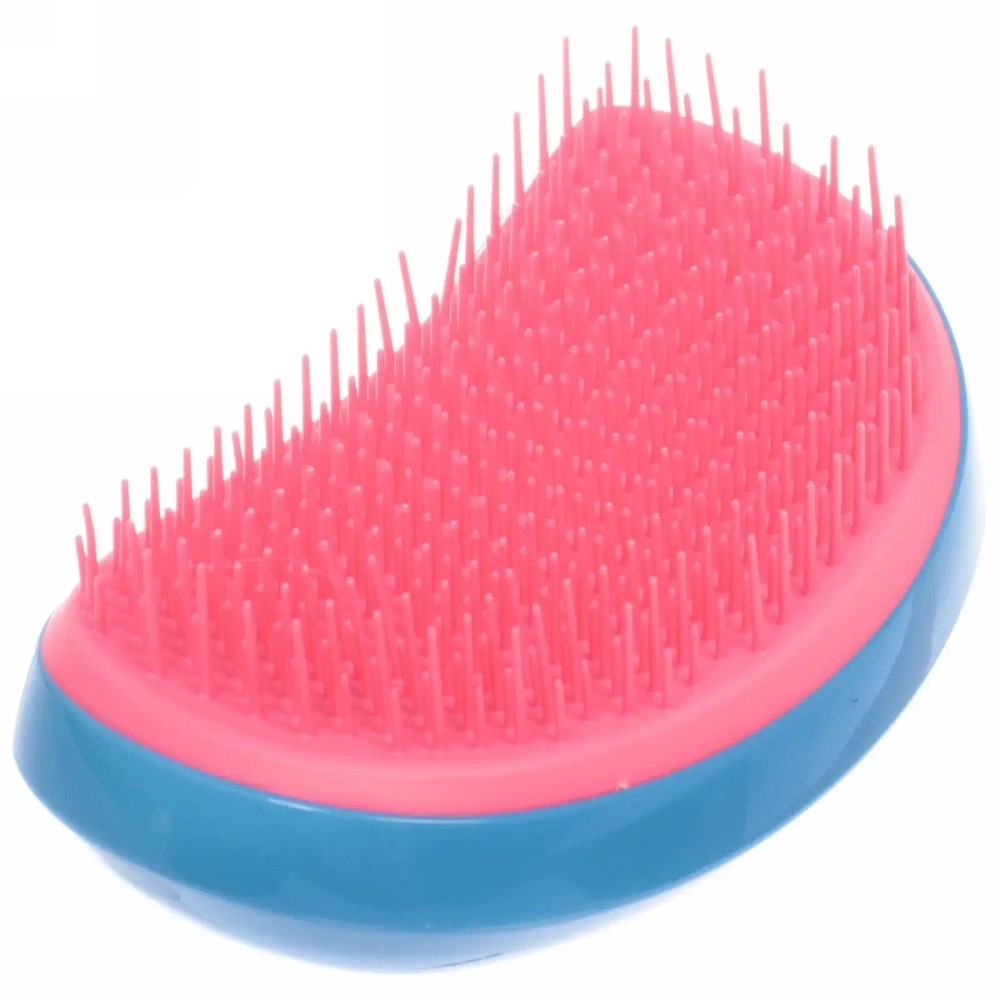 Расческа массажная компактная «Mila Mi», цвет голубой/розовый, 7*12см