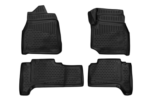 Коврики в салон для TOYOTA Land Cuiser (J100), 1998-2007, правый руль 4WD, дизель, АКПП, 4 шт. (полиуретан) ELEMENT3D48139210