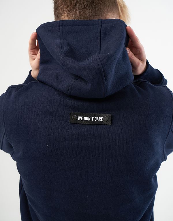 Худи We Don’t Care Basic Logo Hoodie Navy - фото 4