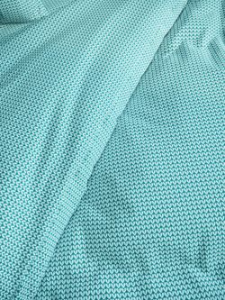 Пододеяльник перкаль Сказка "Вязание (лазурное)" 2-спальный на молнии 175x215 см