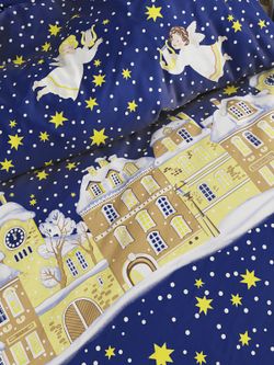 Постельное белье бязь Сказка "Зимняя сказка" евро  Наволочка 50х70 см 2 шт Простынь  240x215 см Пододеяльник 200x215 см