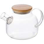 Чайник заварочный Mallony Foresta di bambu 1л из боросиликатного стекла с крышкой из бамбука