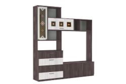 Стенка "Александра  4" ЛДСП (ясень анкор тем./ясень анкор св.), Фант-мебель, г. Волжск