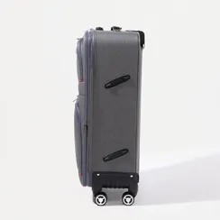 Чемодан большой 28", отдел на молнии, 2 наружных кармана, кодовый замок, цвет серый