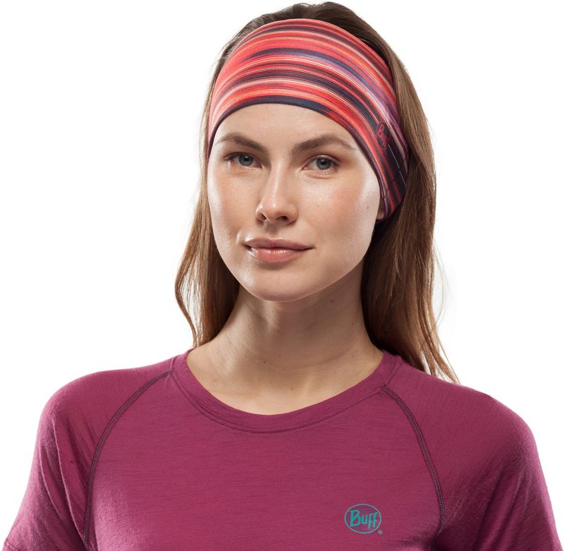 Узкая спортивная повязка на голову Buff Headband Slim CoolNet Zetta Multi Фото 2