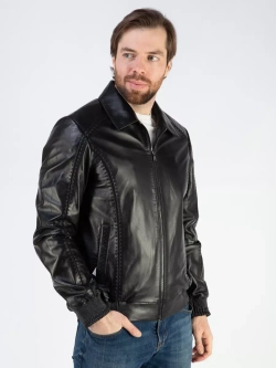 Кожаная куртка демисезонная бомбер