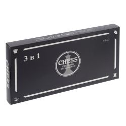 GAEM Игра настольная 3 в 1 (нарды, шахматы, шашки), L49 W24,5 H5 см