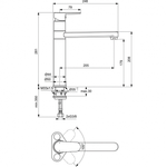 Однорукоятковый смеситель для кухонной мойки Ideal Standard CERAFINE O  BC501XG