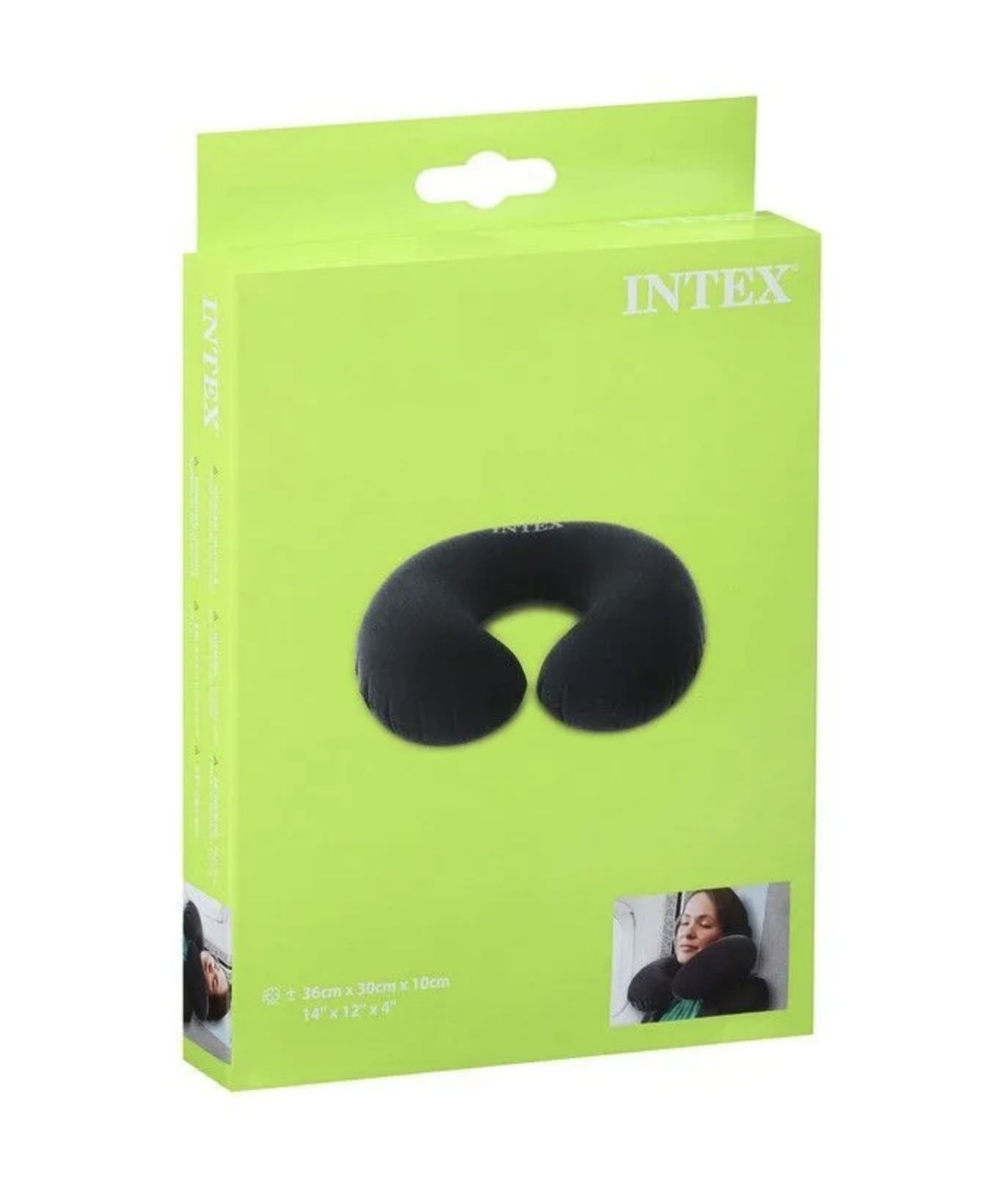 Подушка для шеи надувная Intex 68675 Travel 36х30х10 см 3 шт / Набор дорожных подушек для автомобиля